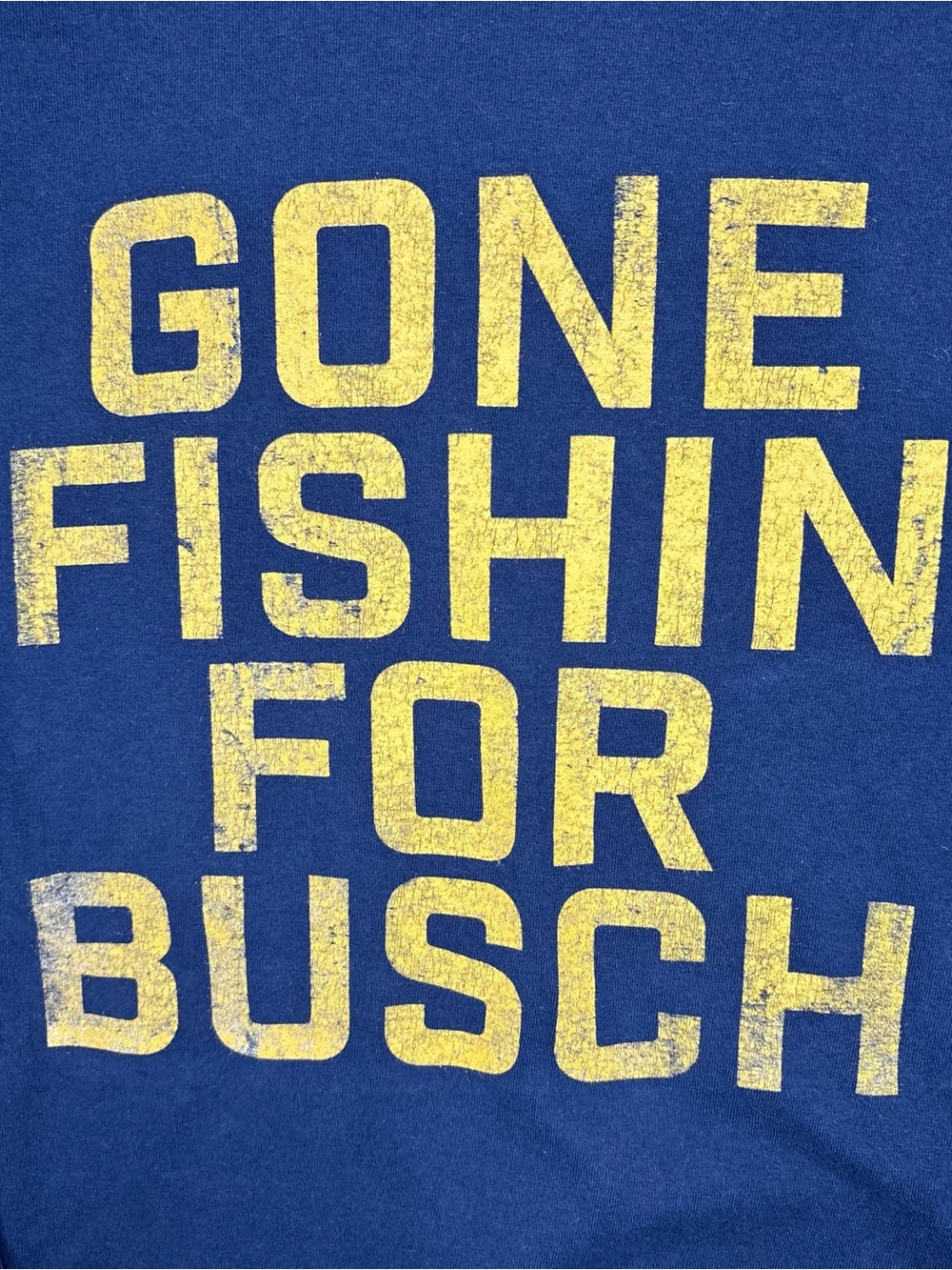Busch 'Gone Fishin' Long Sleeve Tee Light Beer Fishing Busch Light XL T-Shirt - Picture 3 of 9